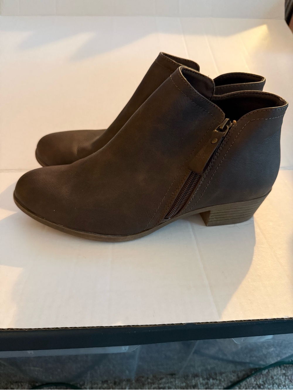 Arizona Jean Company Dark Brown Side-Zip Ankle Booties